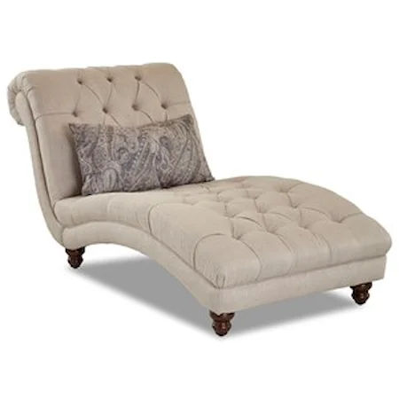 Chaise Lounge with Button Tufting